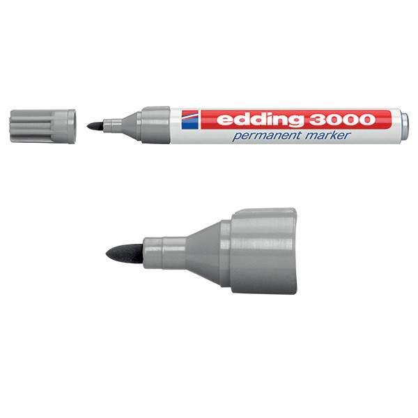 Edding Märkpenna permanent 1.5mm - 3.0mm | Edding 3000 | grå 4-3000012 200790 - 1