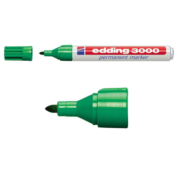 Edding Märkpenna permanent 1.5mm - 3.0mm | Edding 3000 | grön 4-3000004 200506 - 1