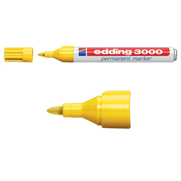 Edding Märkpenna permanent 1.5mm - 3.0mm | Edding 3000 | gul 4-3000005 200783 - 1