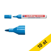 Märkpenna permanent 1.5mm - 3.0mm | Edding 3000 | ljusblå | 10st 240562 - 1