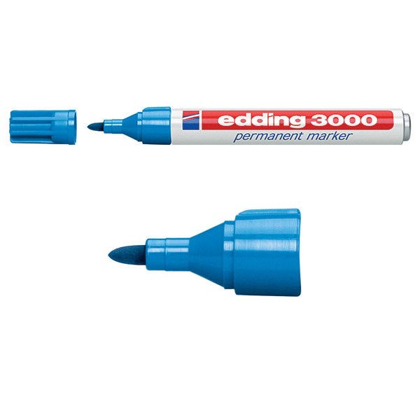 Edding Märkpenna permanent 1.5mm - 3.0mm | Edding 3000 | ljusblå 4-3000010 200788 - 1
