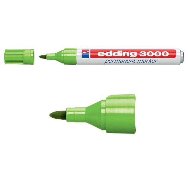 Edding Märkpenna permanent 1.5mm - 3.0mm | Edding 3000 | ljusgrön 4-3000011 200789 - 1