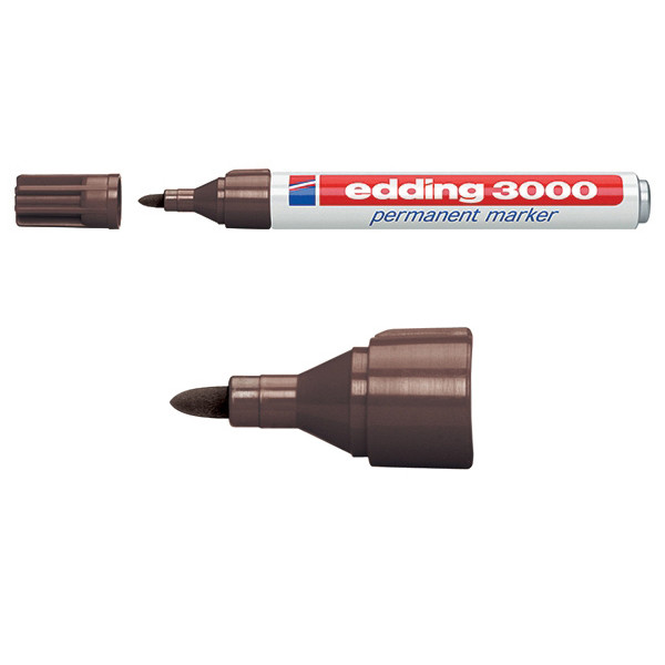 Edding Märkpenna permanent 1.5mm - 3.0mm | Edding 3000 | mörkbrun 4-3000018 200796 - 1