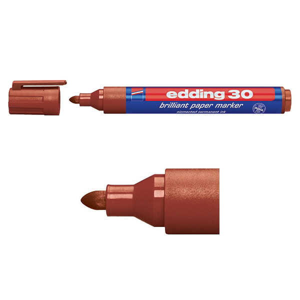Edding Märkpenna permanent 1.5mm - 3.0mm | Edding 30 | brun 4-30007 239210 - 1