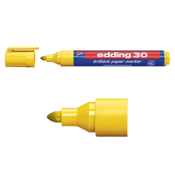 Edding Märkpenna permanent 1.5mm - 3.0mm | Edding 30 | gul 4-30005 239208 - 1
