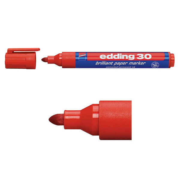 Edding Märkpenna permanent 1.5mm - 3.0mm | Edding 30 | röd 4-30002 239205 - 1