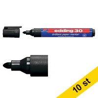 Märkpenna permanent 1.5mm - 3.0mm | Edding 30 | svart | 10st 239535