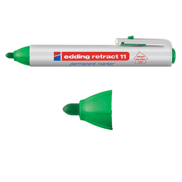 Edding Märkpenna permanent 1.5mm - 3.0mm | Edding Retract 11 | grön 4-11004 200838 - 1