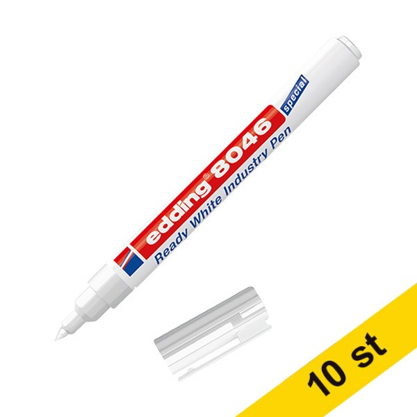 Märkpenna permanent 1mm-3mm | Edding 8046 | vit | 10st 240600 - 1