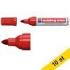 Märkpenna permanent 3.0mm - 4.0mm | Edding 550 | röd | 10st 239505 - 1