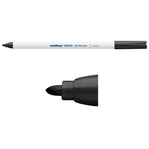 Edding Textilpenna 1.0mm | Edding 4600 | svart 4-4600001 200750 - 1