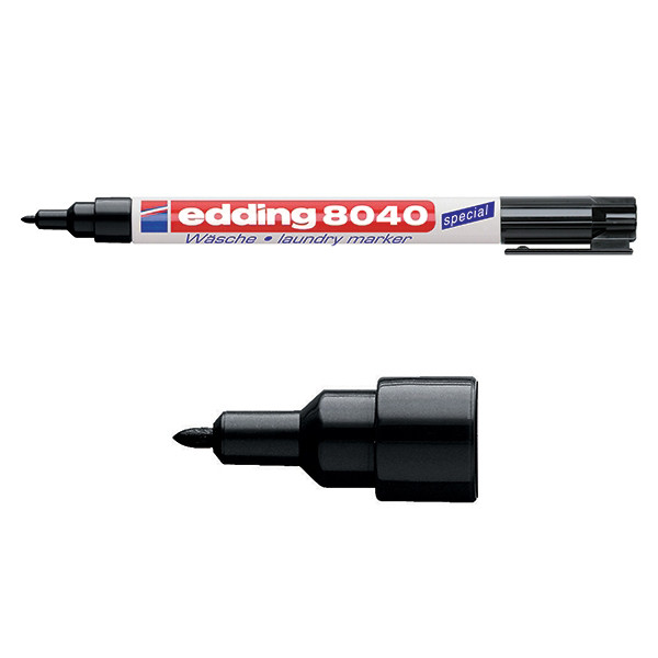 Textilpenna permanent 1.0mm | Edding 8040 | svart 239242 - 1