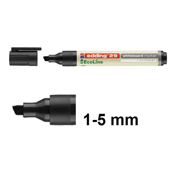 Edding Whiteboardpenna 1.0mm - 5.0mm | Edding 29 EcoLine | svart 4-29001 240351 - 1