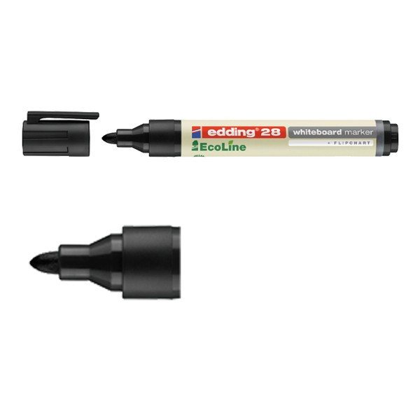 Edding Whiteboardpenna 1.5mm - 3.0mm | Edding 28 EcoLine | svart 4-28001 240347 - 1