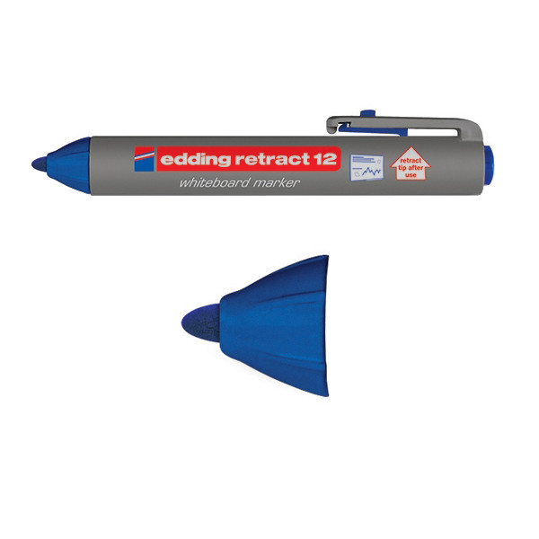 Edding Whiteboardpenna 1.5mm - 3.0mm | Edding Retract 12 | blå 4-12003 200851 - 1