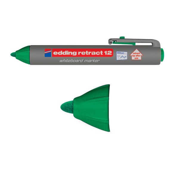 Edding Whiteboardpenna 1.5mm - 3.0mm | Edding Retract 12 | grön 4-12004 200852 - 1