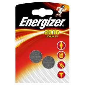 Energizer CR2016 Lithium knappcellsbatteri 2-pack 638711 098917 - 1