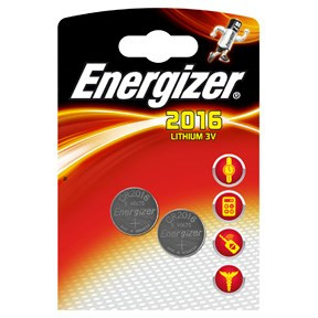 Energizer CR2016 Lithium knappcellsbatteri 2st 098917 - 1