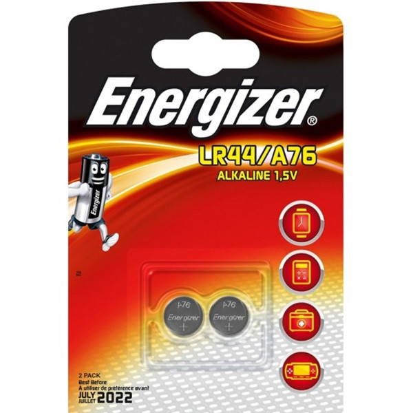 Energizer LR44 Alkaline knappcellsbatteri 2st 098909 - 1