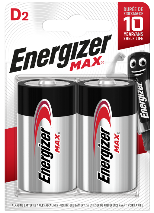 Energizer MAX D/LR20 batteri 2-pack E301533400 098924 - 1