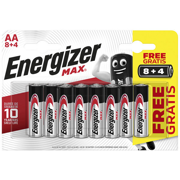 Energizer MAX MN1500 AA/LR6 batteri | 8st + 4-pack E301531600 238731 - 1