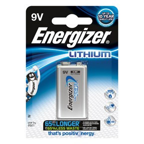 Energizer Ultimate Lithium 6FR61 E-block 9V batteri 635236 098927 - 1