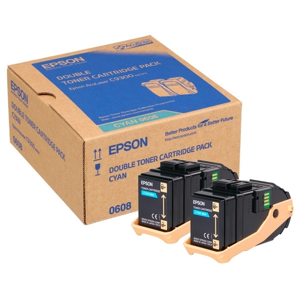 Epson 0608 (S050608) cyan toner 2-pack (original) C13S050608 028302 - 1