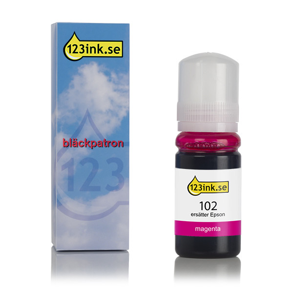 Epson 102 (C13T03R340) magenta bläckrefill (varumärket 123ink) C13T03R340C 027175 - 1