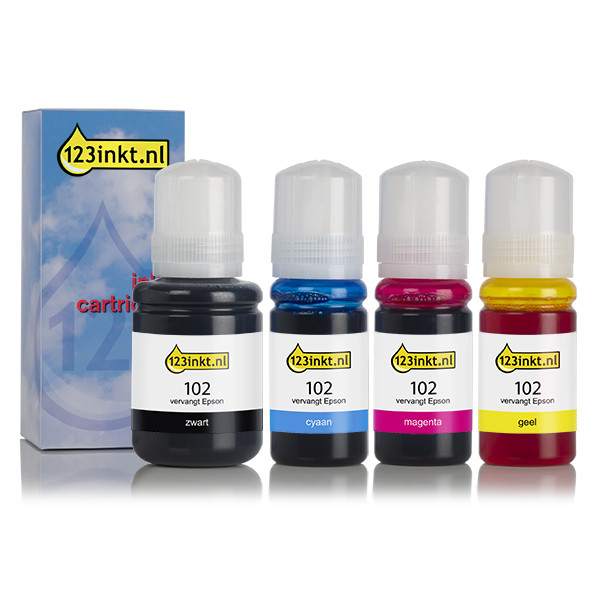 Epson 102 bläckrefill 4-pack (varumärket 123ink) C13T03R140C C13T03R240C C13T03R340C C13T03R440C 110832 - 1