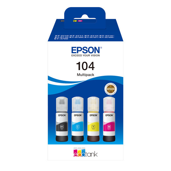 Epson 104 bläckrefill 4-pack (original) C13T00P640 653042 - 1