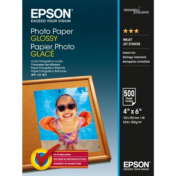 10x15cm 200g Epson C13S042549 fotopapper | Glossy | 500 ark 153006 - 1