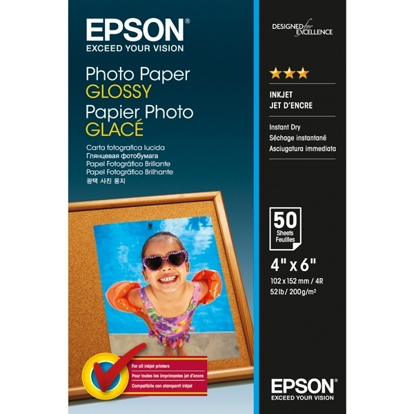 Epson 10x15cm 200g Epson S042547 fotopapper | Glossy | 50 ark C13S042547 153002 - 1