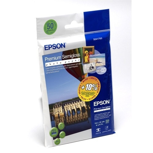 Epson 10x15cm 251g Epson S041765 fotopapper | Premium Semigloss | 50 ark C13S041765 064690 - 1