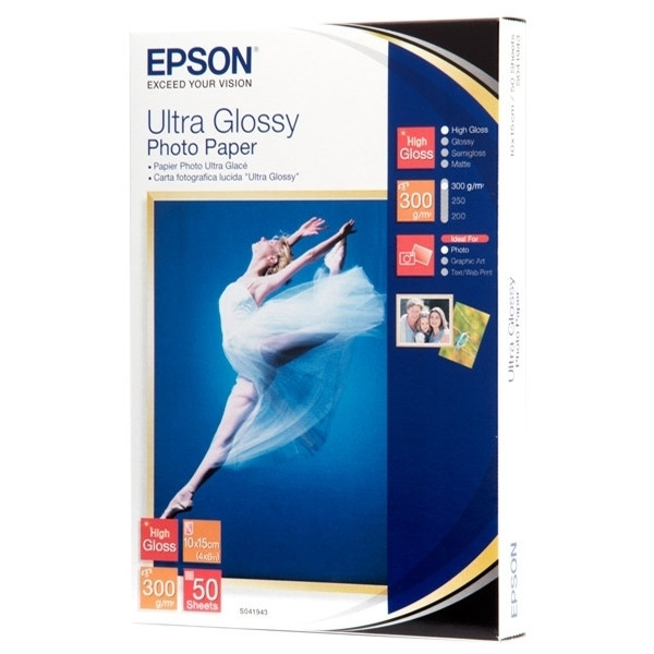 Epson 10x15cm 300g Epson S041943 fotopapper | Ultra Glossy | 50 ark C13S041943 064634 - 1