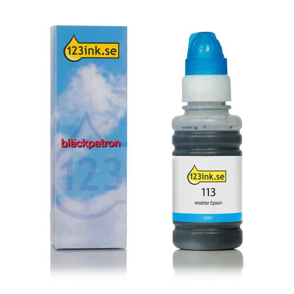 Epson 113 cyan bläckrefill (varumärket 123ink) C13T06B240C 083483 - 1