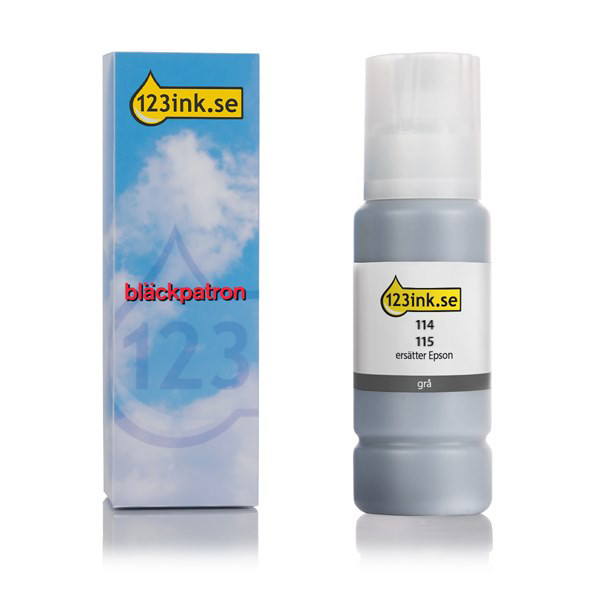Epson 114 grå bläckrefill (varumärket 123ink) C13T07B540C 083601 - 1