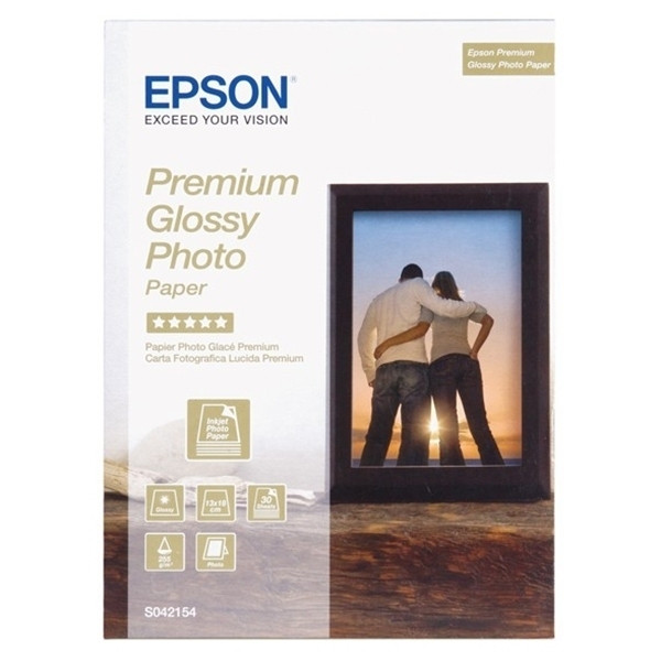 Epson 13x18cm 255g Epson S042154 fotopapper | Premium Glossy | 30 ark C13S042154 064696 - 1