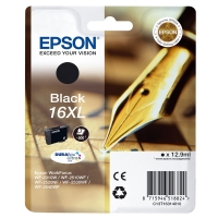 Epson 16XL (T1631) svart bläckpatron hög kapacitet (original) C13T16314010 C13T16314012 026530