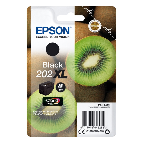 Epson 202XL svart bläckpatron hög kapacitet (original) C13T02G14010 027136 - 1