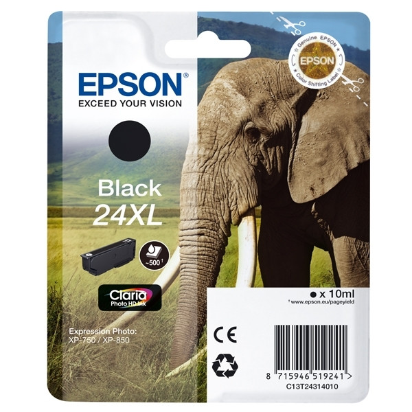 Epson 24XL (T2431) svart bläckpatron hög kapacitet (original) C13T24314010 C13T24314012 026590 - 1