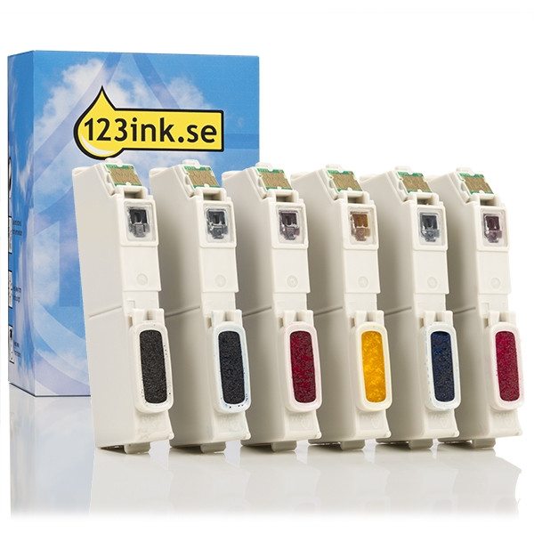 Epson 24XL (T2438) BK/C/M/Y/LC/LM bläckpatron 6-pack (varumärket 123ink) C13T24384010C C13T24384011C 026603 - 1