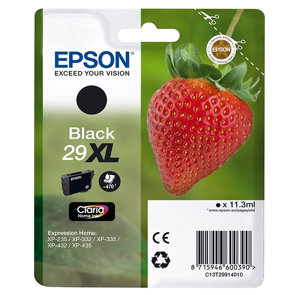 Epson 29XL (T2991) svart bläckpatron hög kapacitet (original) C13T29914010 C13T29914012 026830 - 1