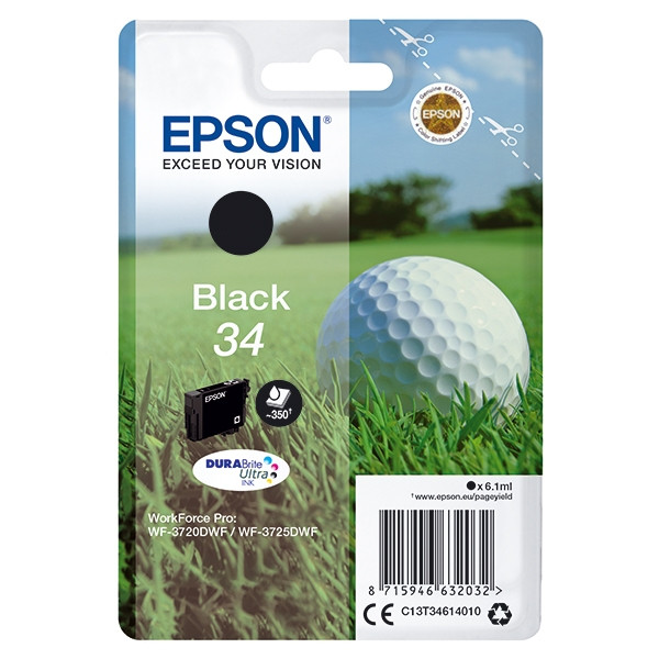Epson 34 (T3461) svart bläckpatron (original) C13T34614010 027010 - 1