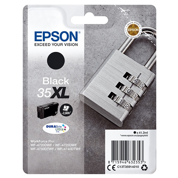 Epson 35XL (T3591) svart bläckpatron hög kapacitet (original) C13T35914010 027034 - 1