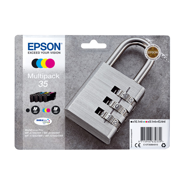Epson 35 BK/C/M/Y bläckpatron  4-pack (original) C13T35864010 C13T35864020 652023 - 1
