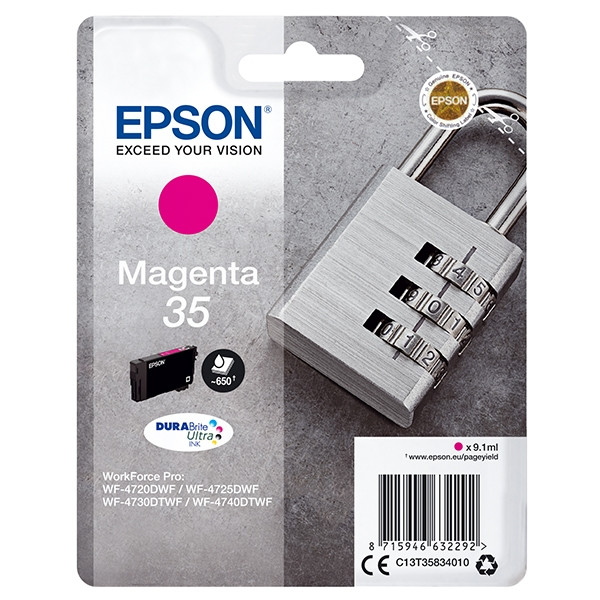 Epson 35 (T3583) magenta bläckpatron (original) C13T35834010 027030 - 1
