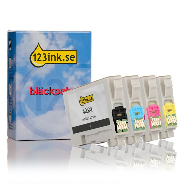Epson 405XL BK/C/M/Y bläckpatron 4-pack (varumärket 123ink) C13T05H64010C 110828 - 1