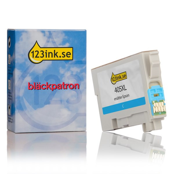 Epson 405XL (T05H2) cyan bläckpatron hög kapacitet (varumärket 123ink) C13T05H24010C C13T05H24020C 083549 - 1