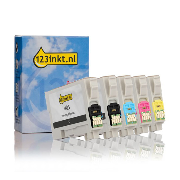 Epson 405XL (T05H6) BK/C/M/Y bläckpatron 5-pack (varumärket 123ink) 160801 - 1