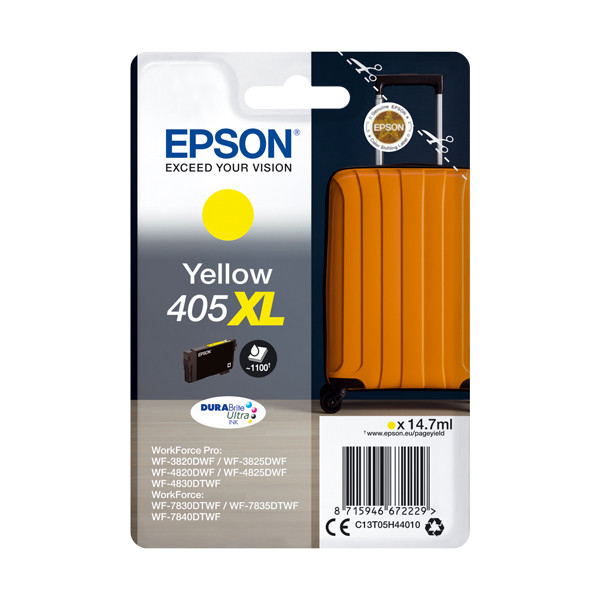 Epson 405XL gul bläckpatron hög kapacitet (original) C13T05H44010 C13T05H44020 083552 - 1